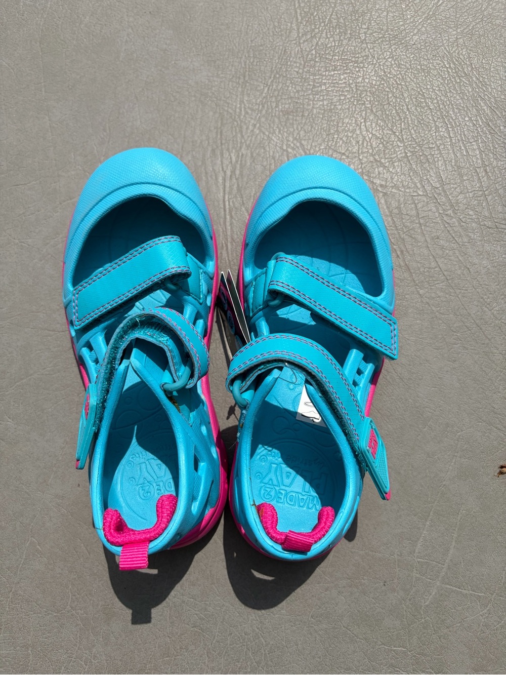 Stride Rite Turquoise and Hot Pink Kids Water Shoes